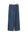【洗える】ウールワッシャーツイル ワイドストレートパンツ