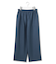 【洗える】ウールワッシャーツイル ワイドストレートパンツ