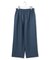 【洗える】ウールワッシャーツイル ワイドストレートパンツ