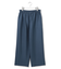 【洗える】ウールワッシャーツイル ワイドストレートパンツ