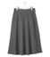 【洗える】 シルキーウールダブルフェイス ニットフレアスカート