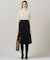 【洗える】 シルキーウールダブルフェイス ニットフレアスカート