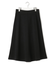 【洗える】 シルキーウールダブルフェイス ニットフレアスカート