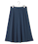 【洗える】 シルキーウールダブルフェイス ニットフレアスカート