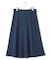 【洗える】 シルキーウールダブルフェイス ニットフレアスカート