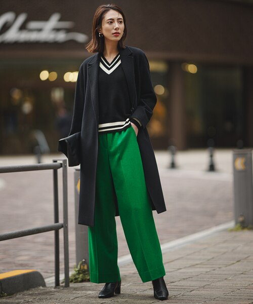 未使用タグ付き♡icbアイシービー　ウールメルトンロングコート　チェスターコート アイシービー ICB ウールカシミヤメルトン チェスターコート （トープ