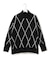 ソフトカシミヤミックス ダイヤ柄ハイネックニット