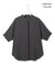 【新色追加・WEB限定カラーあり】BackSatinAmunzen 5分袖バンドカラーブラウス
