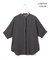 【新色追加・WEB限定カラーあり】BackSatinAmunzen 5分袖バンドカラーブラウス