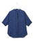 【新色追加・WEB限定カラーあり】BackSatinAmunzen 5分袖バンドカラーブラウス
