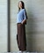 【CLASSY.掲載・新色追加・WEB限定カラーあり】FluidBackSatin ワイドパンツ