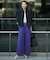 【CLASSY.掲載・新色追加・WEB限定カラーあり】FluidBackSatin ワイドパンツ