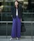 【CLASSY.掲載・新色追加・WEB限定カラーあり】FluidBackSatin ワイドパンツ