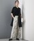 【CLASSY.掲載・新色追加・WEB限定カラーあり】FluidBackSatin ワイドパンツ