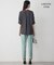 【新色追加・WEB限定】BackSatinAmunzen 5分袖キーネックブラウス