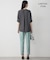 【新色追加・WEB限定】BackSatinAmunzen 5分袖キーネックブラウス