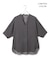 【新色追加・WEB限定カラーあり】BackSatinAmunzen 5分袖キーネックブラウス