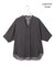 【新色追加・WEB限定】BackSatinAmunzen 5分袖キーネックブラウス