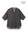 【新色追加・WEB限定】BackSatinAmunzen 5分袖キーネックブラウス