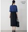 【新色追加・WEB限定】BackSatinAmunzen 5分袖キーネックブラウス