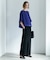【WEB限定カラーあり】 FluidBackSatin クロップドブラウス