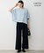 【WEB限定カラーあり】 FluidBackSatin クロップドブラウス