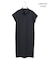 【WEB限定】FluidBackSatin ニット衿シャツワンピース