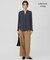 【WEB限定】BackSatinAmunzen キーネックブラウス