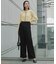 【WEB&一部店舗限定カラーあり】BackSatinAmunzen バンドカラーブラウス