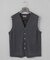 体温調整に【洗える/チクチクしにくい/ピリングしにくい】イタリア糸 ハイゲージ ベスト_WOOL100%