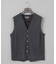 体温調整に【洗える/チクチクしにくい/ピリングしにくい】イタリア糸 ハイゲージ ベスト_WOOL100%
