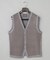 体温調整に【洗える/チクチクしにくい/ピリングしにくい】イタリア糸 ハイゲージ ベスト_WOOL100%