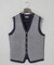 体温調整に【洗える/チクチクしにくい/ピリングしにくい】イタリア糸 ハイゲージ ベスト_WOOL100%