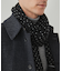 【WOOL100％】大判ドットットプリントストール