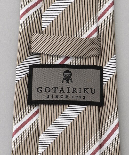 067 新品 五大陸 【日本製】西陣ネクタイ_レジメンタルストライプ柄 日本製】西陣ネクタイ＿レジメンタルストライプ柄