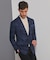 【Ermenegild Zegna/ゼニア】トロフェオ カシミヤ ジャケット_ネイビーチェック