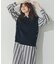 【洗える/セットアイテム】ウールブレンドベスト×ストライプワンピ