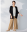 【WEB限定カラーあり/洗える/撥水加工】TRギャバ ワイドクロップドパンツ