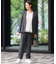 【XSサイズ~/洗える/セット着用可】キュプラリネンシャンタン イージーテーパードパンツ