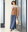 【洗える】クレープストレッチブロッキングボーダー ニット