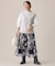【ウエストゴム・洗える】ピオニーフローラルプリント  スカート