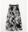 【ウエストゴム・洗える】ピオニーフローラルプリント  スカート