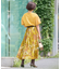 【ウエストゴム・洗える】ピオニーフローラルプリント  スカート