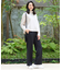【洗える】2WAYダブルクロスストレート パンツ