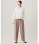 【洗える】コットンダブルクロスストレート パンツ
