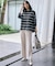 【WEB限定カラーあり・撥水加工・洗える】TRギャバストレート パンツ