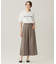 【洗える】TWラチネストレッチワイドクロップド パンツ