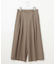 【洗える】TWラチネストレッチワイドクロップド パンツ