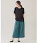 【洗える】TWラチネストレッチワイドクロップド パンツ