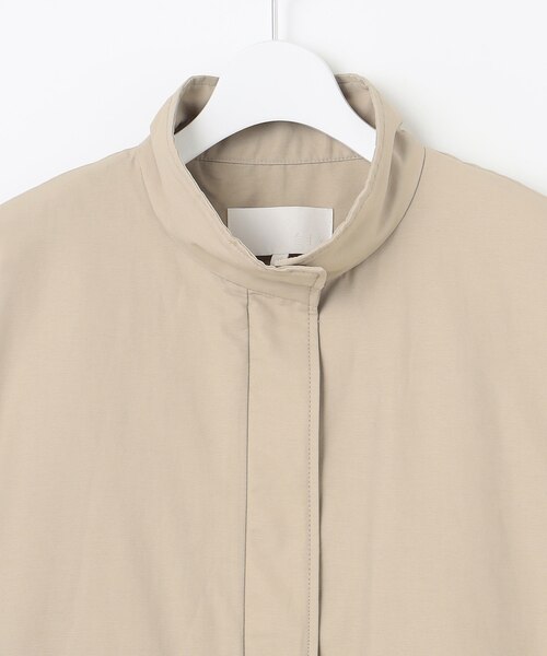 2025SS✨自由区　コットンナイロンタッサーライナー付きスタンドカラー コート 撥水加工・洗える】コットンナイロンタッサーライナー付きスタンド